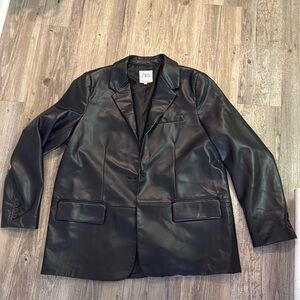 Black Zara Pleather Jacket
